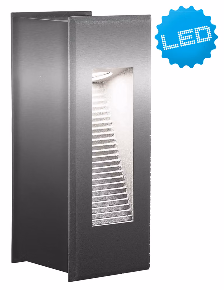 Näve Lampada da parete per esterni a LED - alluminio - argento; 1149259