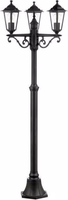 Lampada da esterno CARLEEN, 3 luci, 200x61 cm, metallo/vetro nero, IP44
