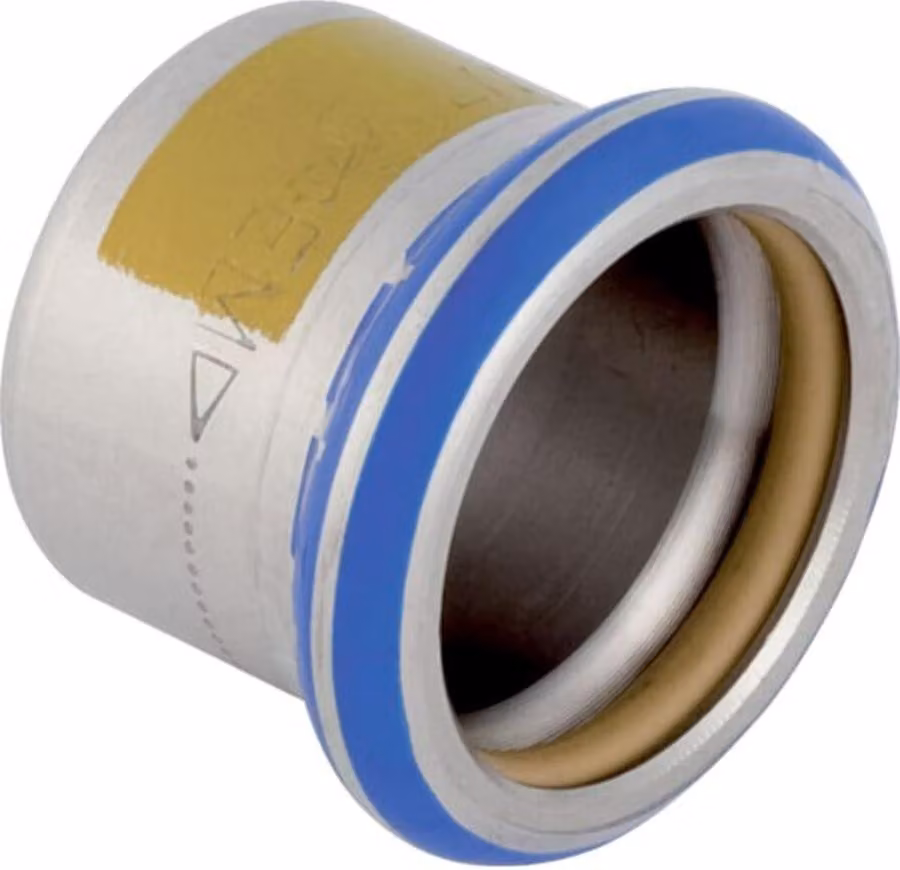 Tappo gas Geberit Mapress d 54 mm, per gas naturale e liquido, acciaio inox