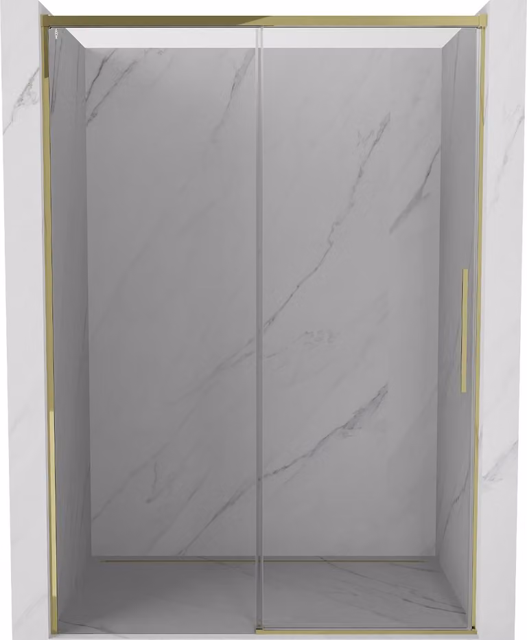 Mexen Rox porte doccia scorrevoli 160 cm, trasparente, dorato - 8C2-160-000-50-00