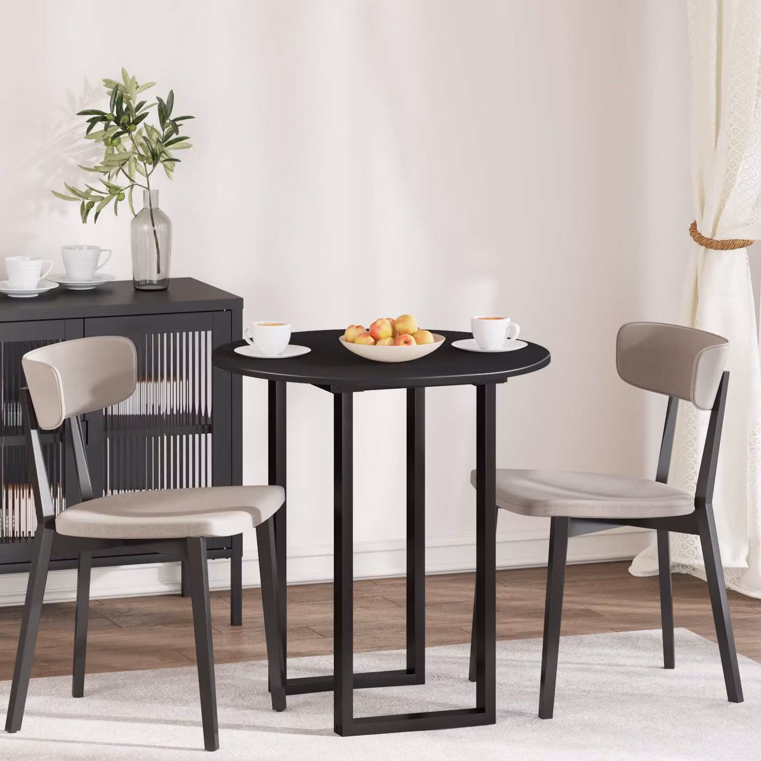 Piano del tavolo rotondo vidaXL in legno ingegnerizzato nero, Ø 70 cm, H 1,5 cm