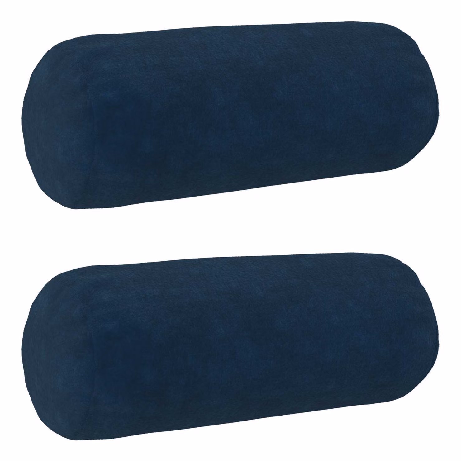 Set di 2 federe rotonde vidaXL HEERLEN blu in microfibra fleece, Ø 15 x 40 cm