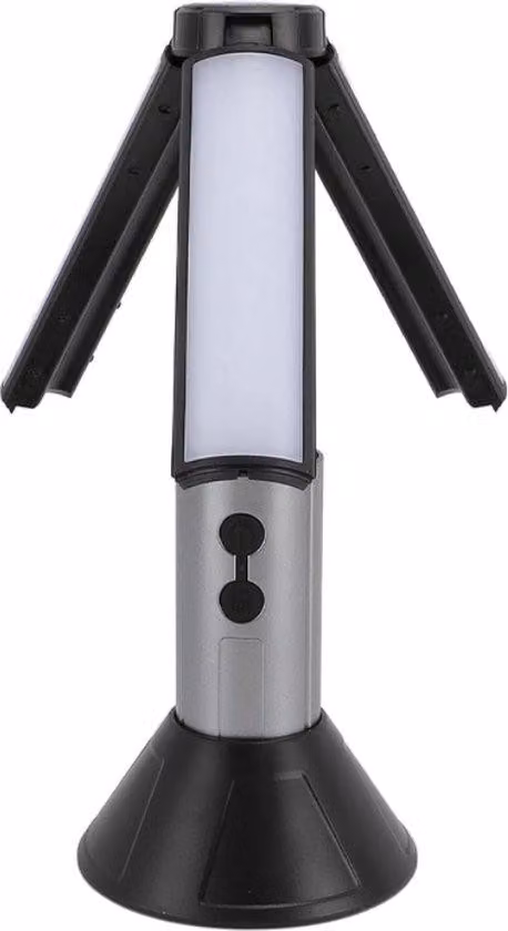 Lampade da campeggio a LED - Lampade telescopiche ricaricabili - Con gancio e funzione torcia - Ideali per campeggio, escursioni, interruzioni di corrente, emergenze - Colore: nero - Confezione: 1 pezzo