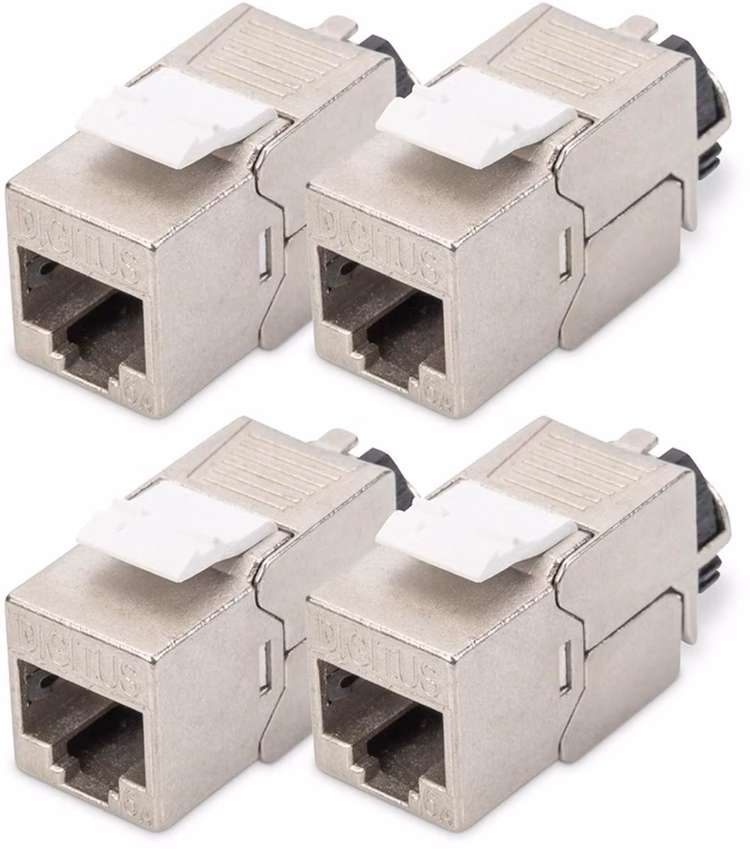 Digitus DN-93617-4 DIGITUS CAT 6A Keystone Modul geschirmt mit Kabelmanager 4St