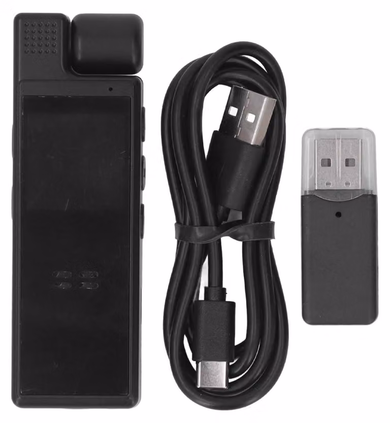 Videocamera tascabile HD 1080p, mini videocamera con clip e schermo a colori da 1,3 pollici, visione notturna a infrarossi a 5 LED