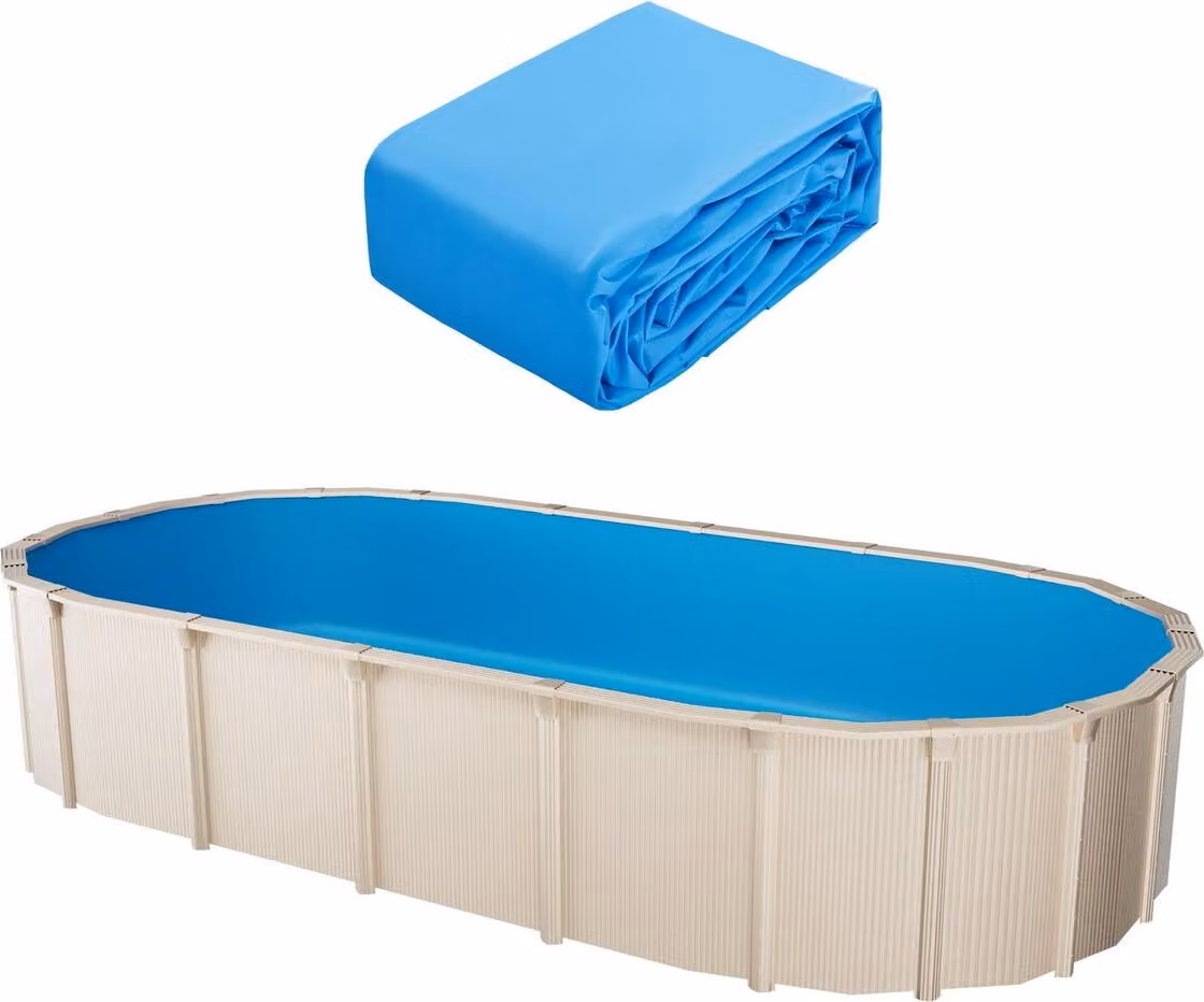 Rivestimento per piscina ovale 16,4 x 9,8 piedi Rivestimento per piscina tipo Unibead Altezza parete 47 pollici
