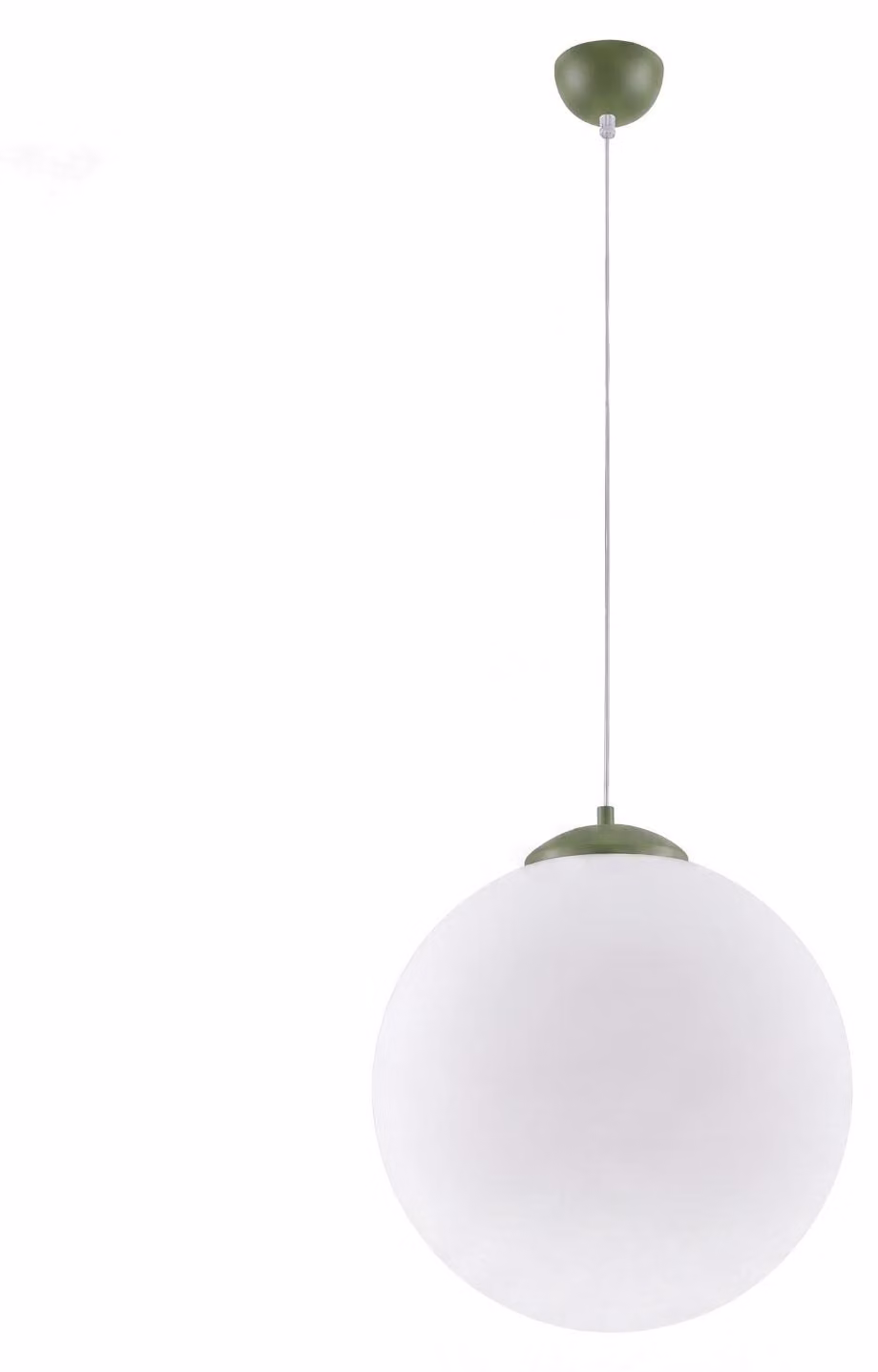 Lampada a sospensione UGO 40 verde oliva 1xE27 15W acciaio/vetro 130x40x40cm Sollux Lighting