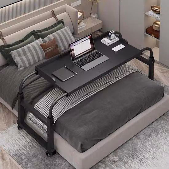 Tavolo da lavoro flessibile - Pieghevole, regolabile, per letto d'ospedale, supporto per laptop, postazione da ufficio