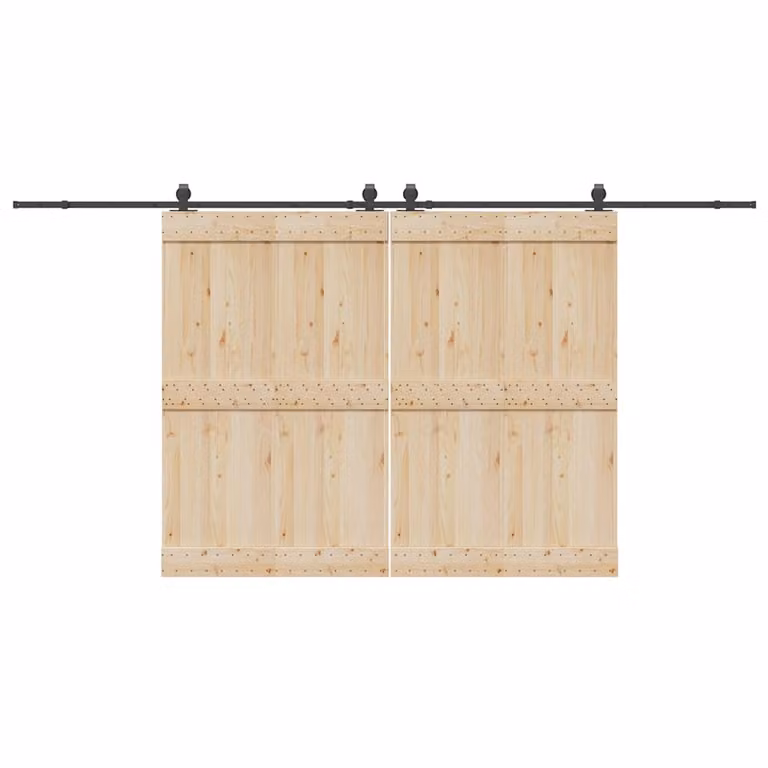 vidaXL Kit di Binari per Porte Scorrevoli in Acciaio Nero Opaco