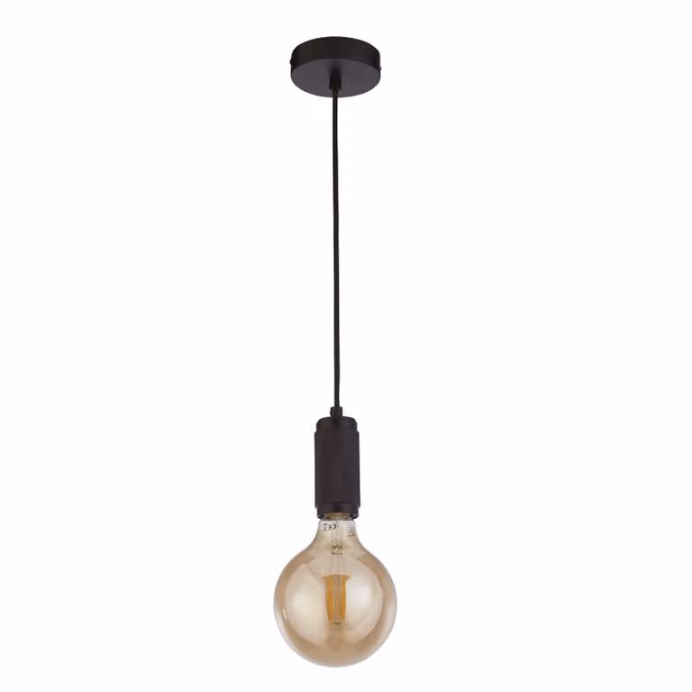 Sospensione Contemporanea Suspension Acciaio Nero 1 Luce E27