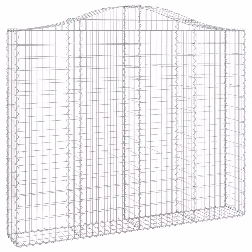 Cesto Gabbione ad Arco vidaXL in Acciaio Zincato Argento L: 200 cm, P: 30 cm, H: 160/180 cm – 2