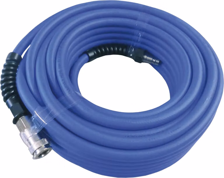 Tubo in gomma DL lunghezza 20 m con raccordo e nipplo 8 x 14 mm