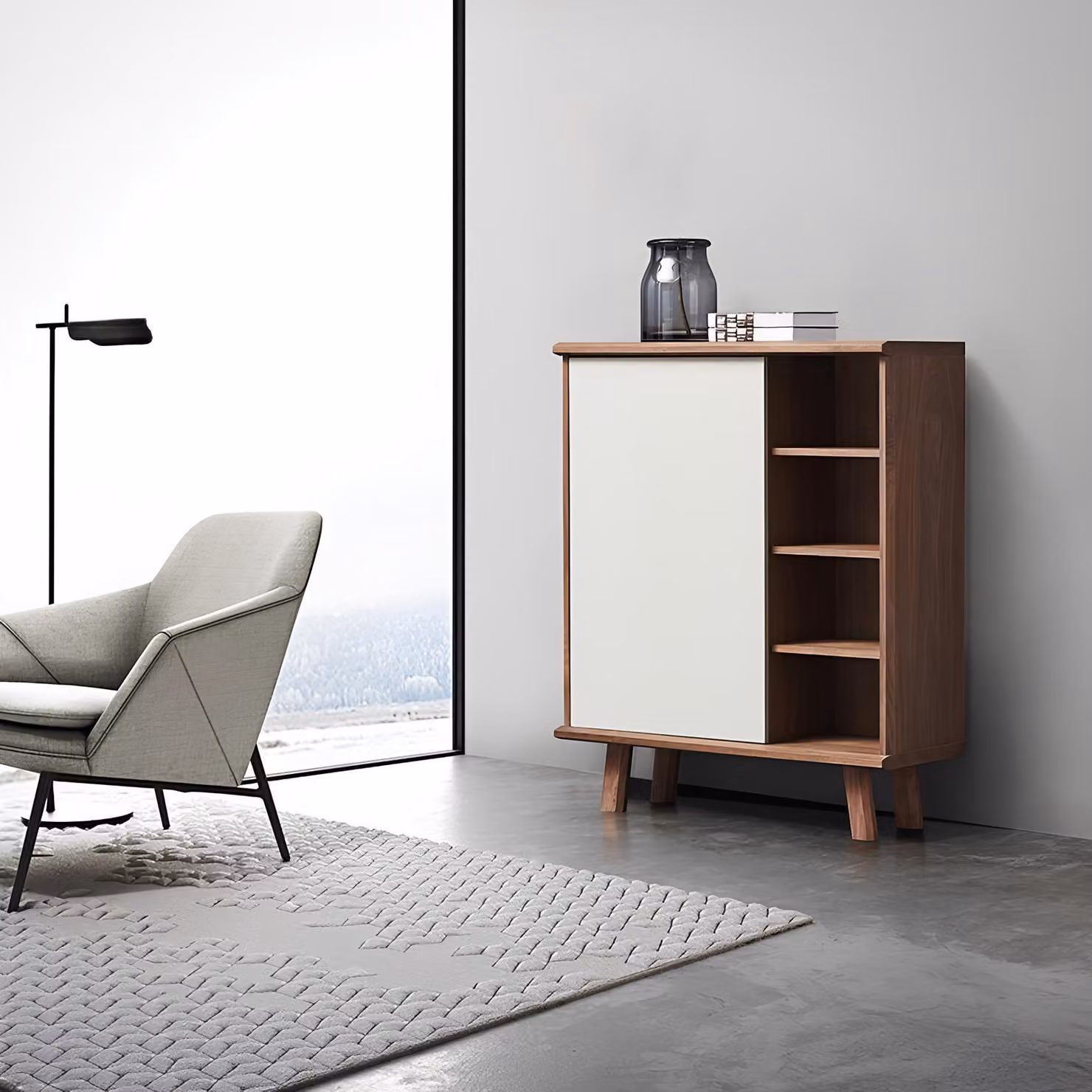 Kommode Abstrakte Kommoden Hochschrank Design Wohnzimemr Möbel Anrichte Holz