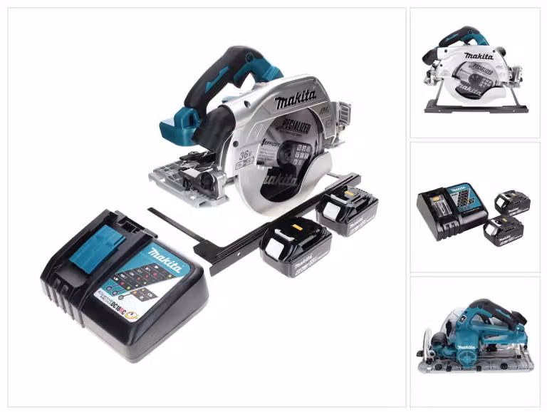 Sega circolare a batteria Makita DHS 900 RG2 36 V (2x 18 V) 235 mm Brushless + 2x batteria 6,0 Ah + caricabatterie
