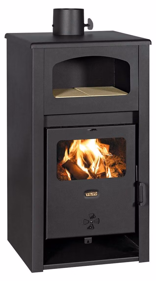 PRITY K2N D, Stufa a legna indipendente con vetro, 11,5 kW, Classe A, Ø 130 mm