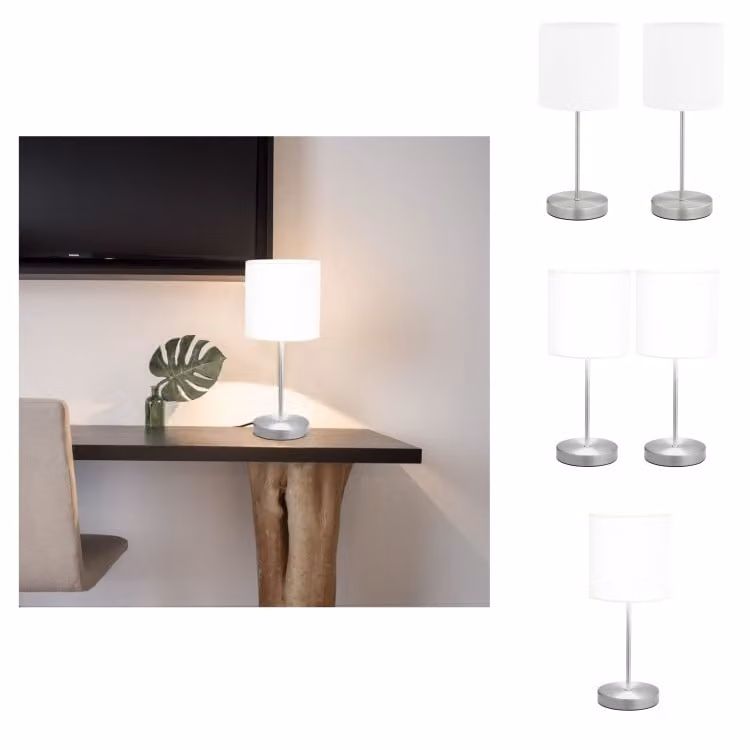 vidaXL Lampade da tavolo 2 pz. Touch Sensor Bianco E14 - Lampade