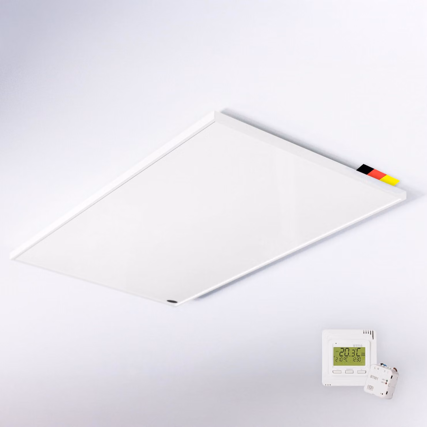 Riscaldamento a infrarossi a soffitto, 1000 Watt - Con termostato wireless - In alluminio - Per uso interno
