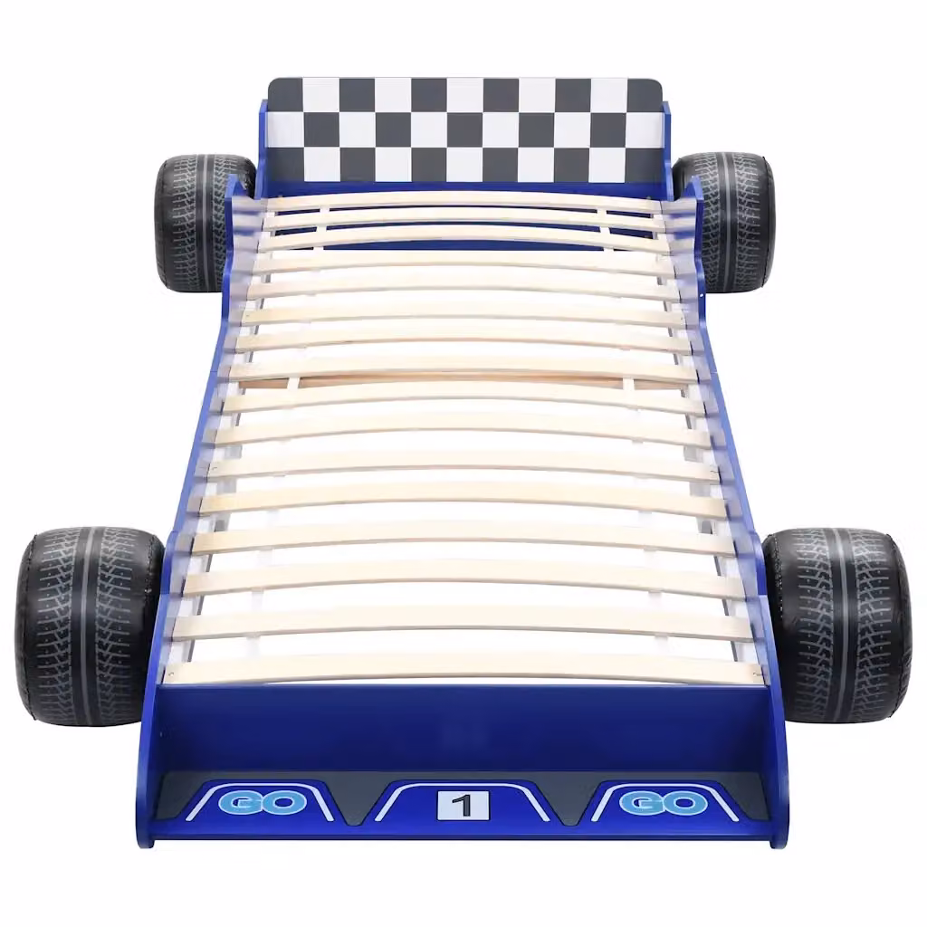 Letto per bambini vidaXL a tema auto da corsa blu L/P: 90 x 200 cm – 2