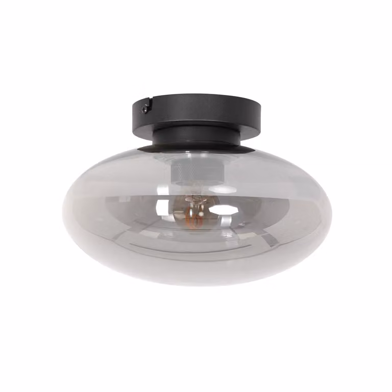 Plafoniera - trasparente - Reflexion -  vetro metallo - Ø 25cm - E27 - 3387ZW - Steinhauer