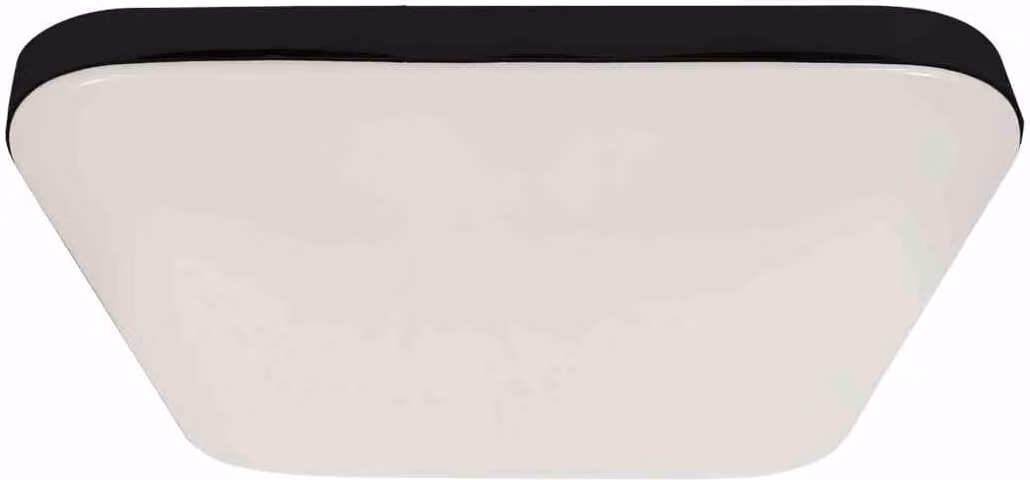 Plafoniera LED quadrata NEMO bianco e nero 17W, luce bianca neutra 1530 lm, plastica, dimensioni: 6x33x33 cm, IP20, Milagro