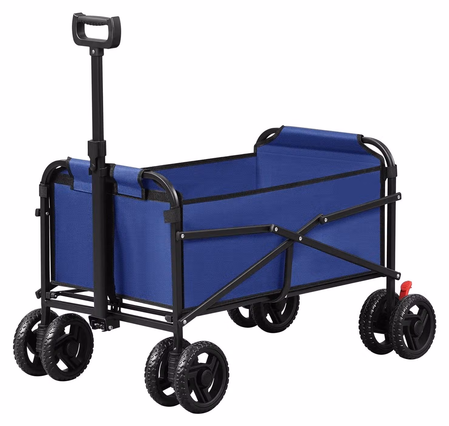 Carrello per la movimentazione di materiali - Carrello a mano - Carrello pieghevole - Carrello per il trasporto - con ruote doppie e freni - Carrello per il trasporto
