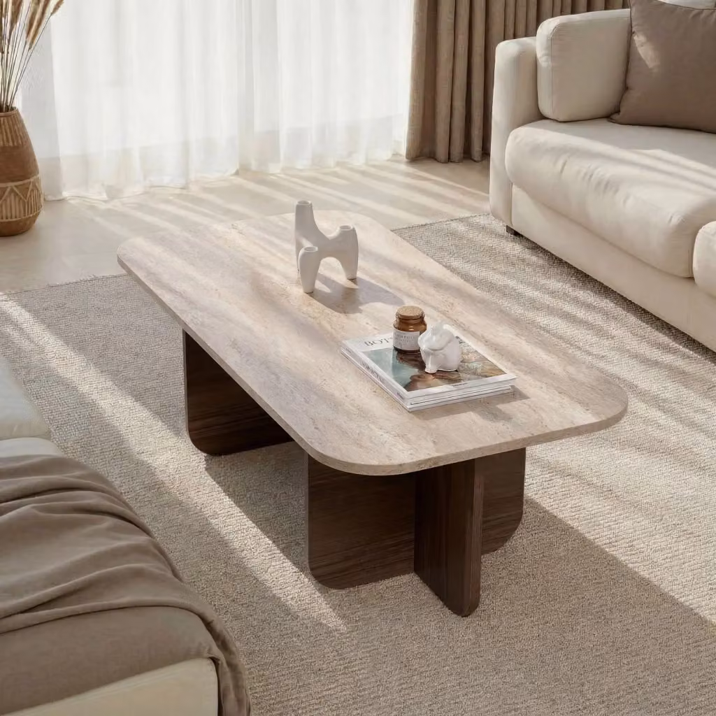 Tavolino moderno Hanah Home in legno beige e marrone L/P/H: 120 x 60 x 41 cm – 2
