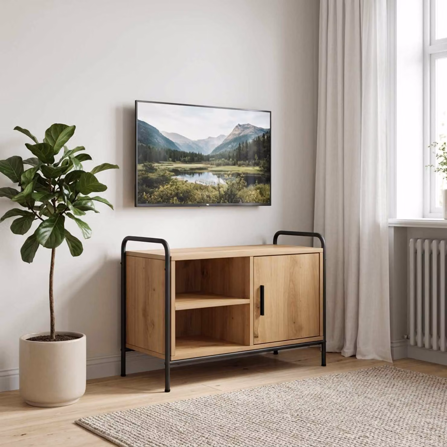 vidaXL Mobile TV 67,5 x 33 x 50 cm Rovere Artigianale