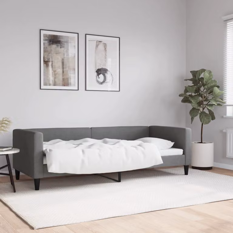 Letto da giorno vidaXL in tessuto grigio moderno L: 200 cm, P: 80 cm, H: 68 cm