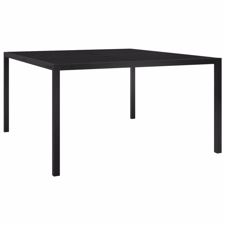 Tavolo da pranzo da giardino in acciaio 130 x 72 x 130 cm nero