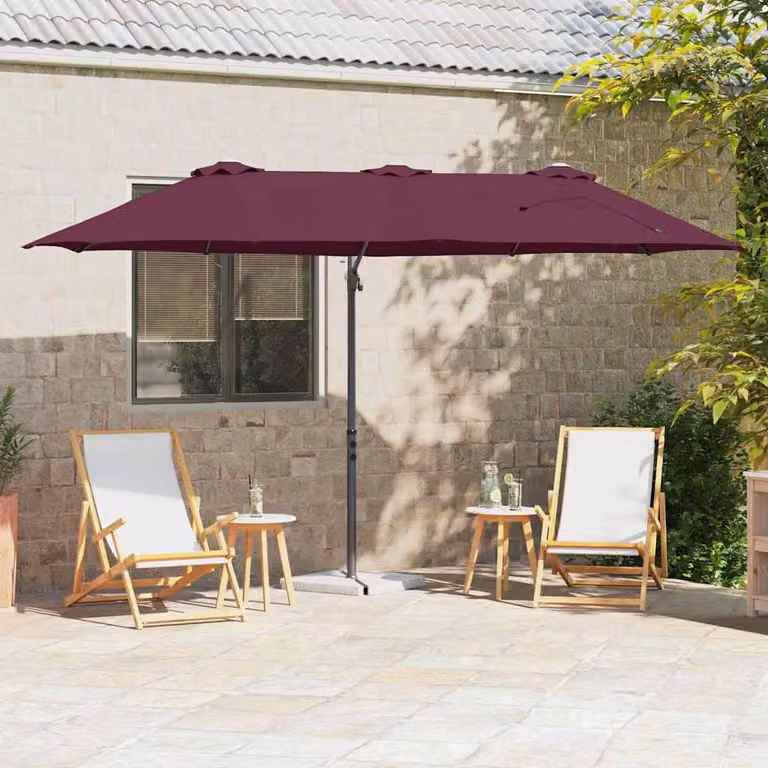 Maison Exclusive - Ombrellone, dimensioni 372 x 198 x 243 cm, realizzato in poliestere e alluminio
