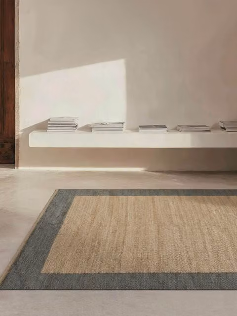 Tappeto Qadrat Kenay Home in juta, rettangolare, grigio e beige, L: 160 cm, P: 230 cm