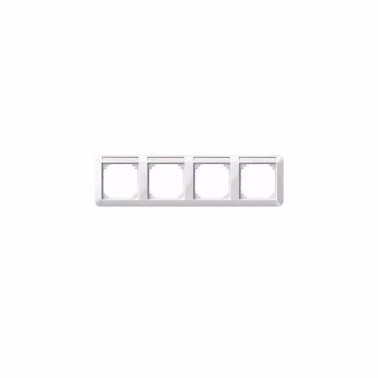 Cornice da 1 m, 4 fogli con supporto per scritte, montaggio orizzontale, bianco polare lucido