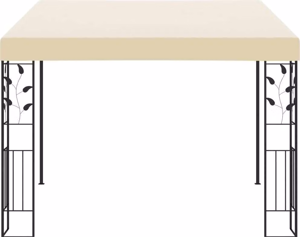 Gazebo a Parete 3x3x2,5 m Crema