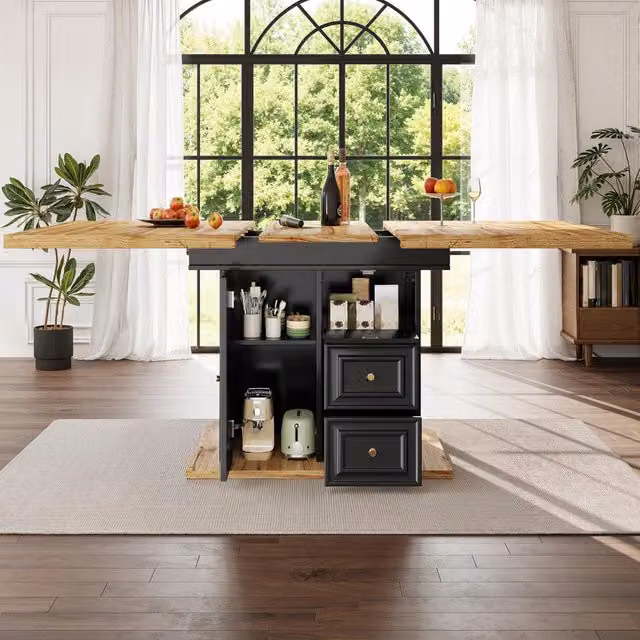 Tavolo da Pranzo Allungabile con LED ¨C MINIMAL ¨C Legno, 110(140)x80x75 cm, 6 Persone