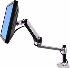 Braccio per monitor Ergotron LX Series Desk Mount, supporto da scrivania per TV e LCD fino a 9 kg, VESA 100 x 100 mm, Nero e Argento