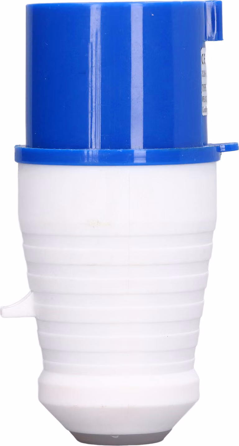 Presa industriale, 3 poli, grado di protezione IP44, connettore impermeabile, 32 A, standard CEE, 220-250 V, colore blu
