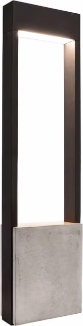 CHERTAN Lampione LED da esterno DEKO-LIGHT in alluminio e cemento, colore grigio, IP54, luce bianco caldo, Altezza: 60 cm