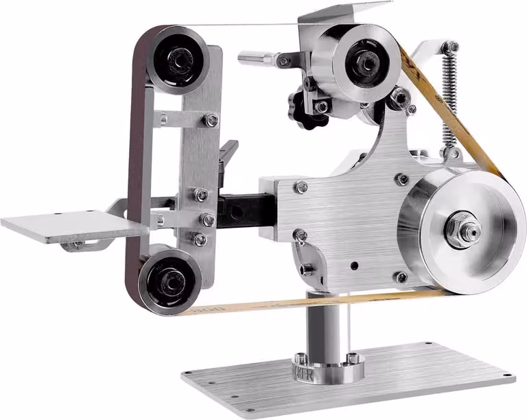 Levigatrice a nastro, motore brushless, display digitale, argento