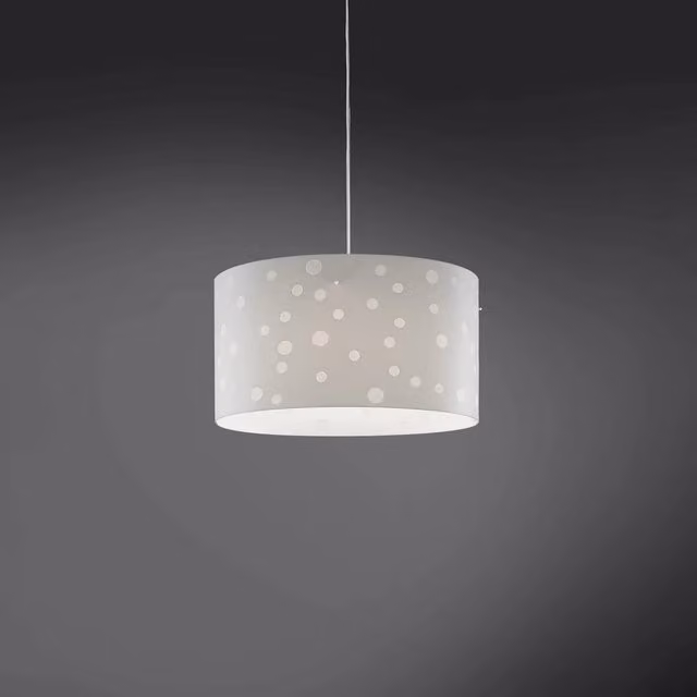 Lampadario a sospensione moderno Linea Zero Polilux Bianco in materie plastiche con 5 luci E27