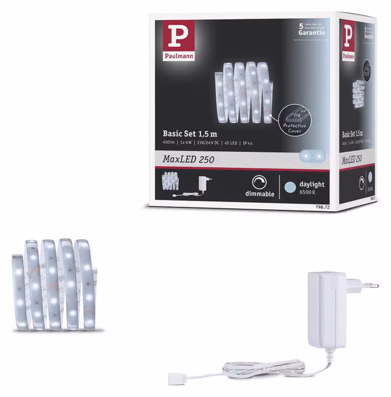 Paulmann MaxLED 250: Kit base di striscia LED, luce bianca diurna