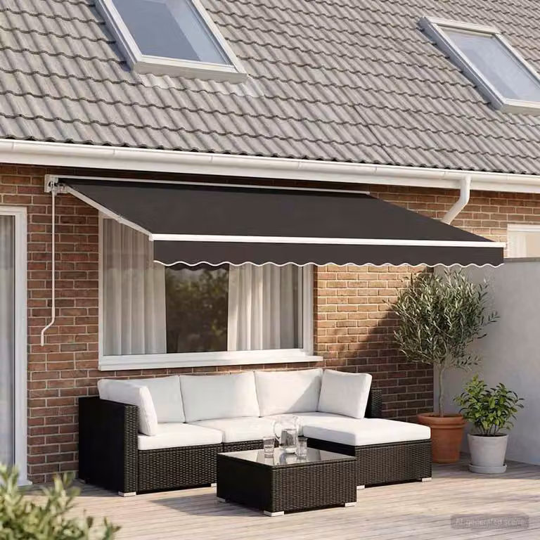 Tessuto di ricambio per tenda da sole vidaXL in poliestere, colore grigio antracite, L 400 x P 300 cm