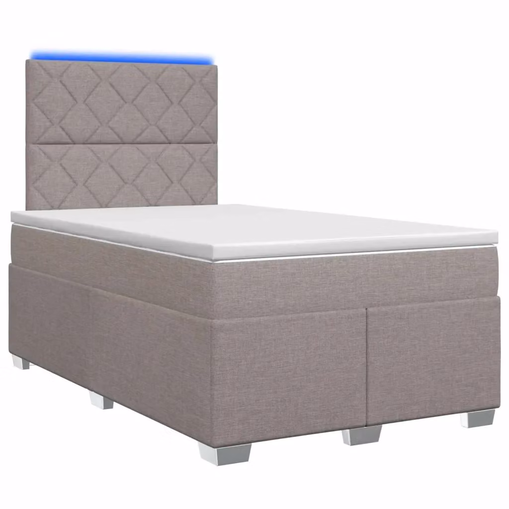 Letto box spring con materasso vidaXL in tessuto con base a sollevamento, illuminazione sottostante e porta di ricarica USB, L/P/H: 120 x 190 x 140,5 cm – 2