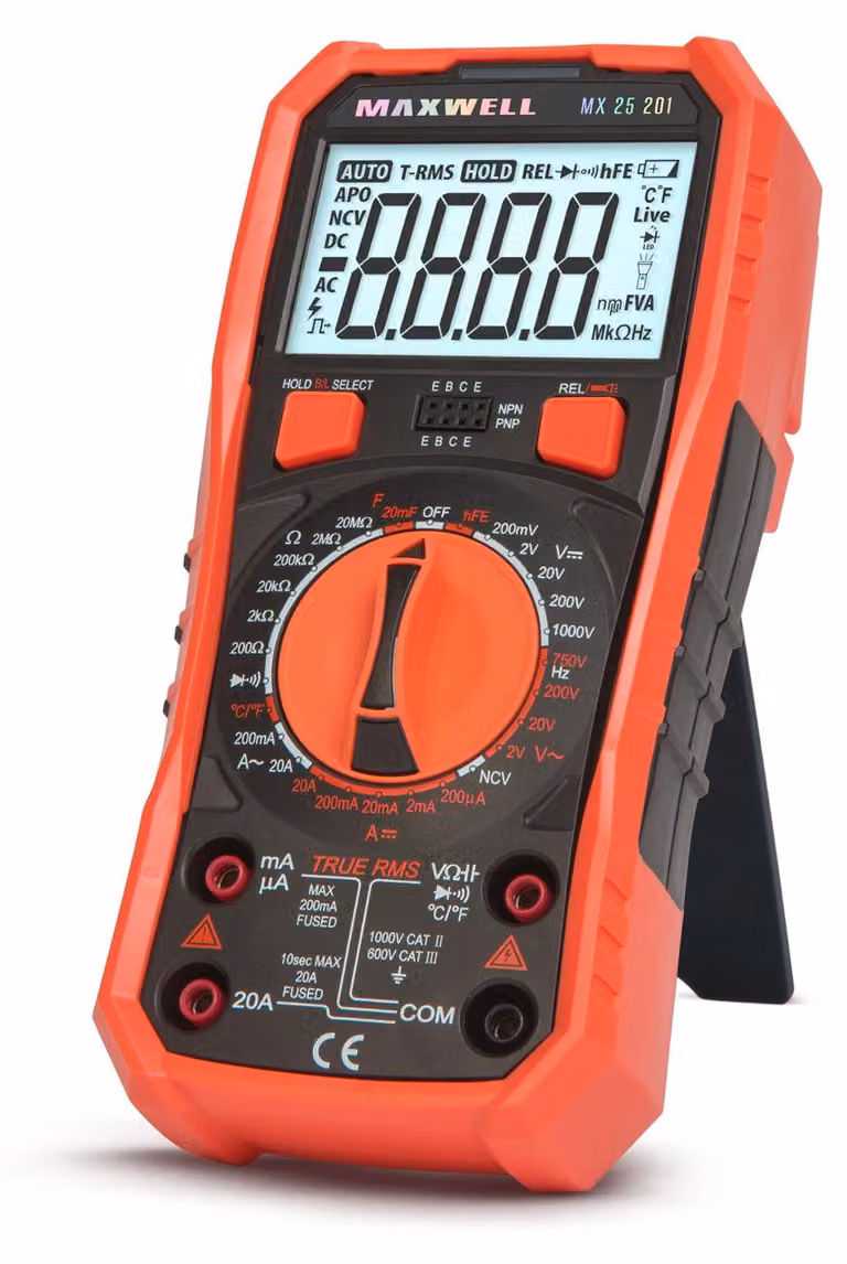 Multimetro digitale MX 25201 con True RMS, misurazione della temperatura e rilevatore NCV [25201]