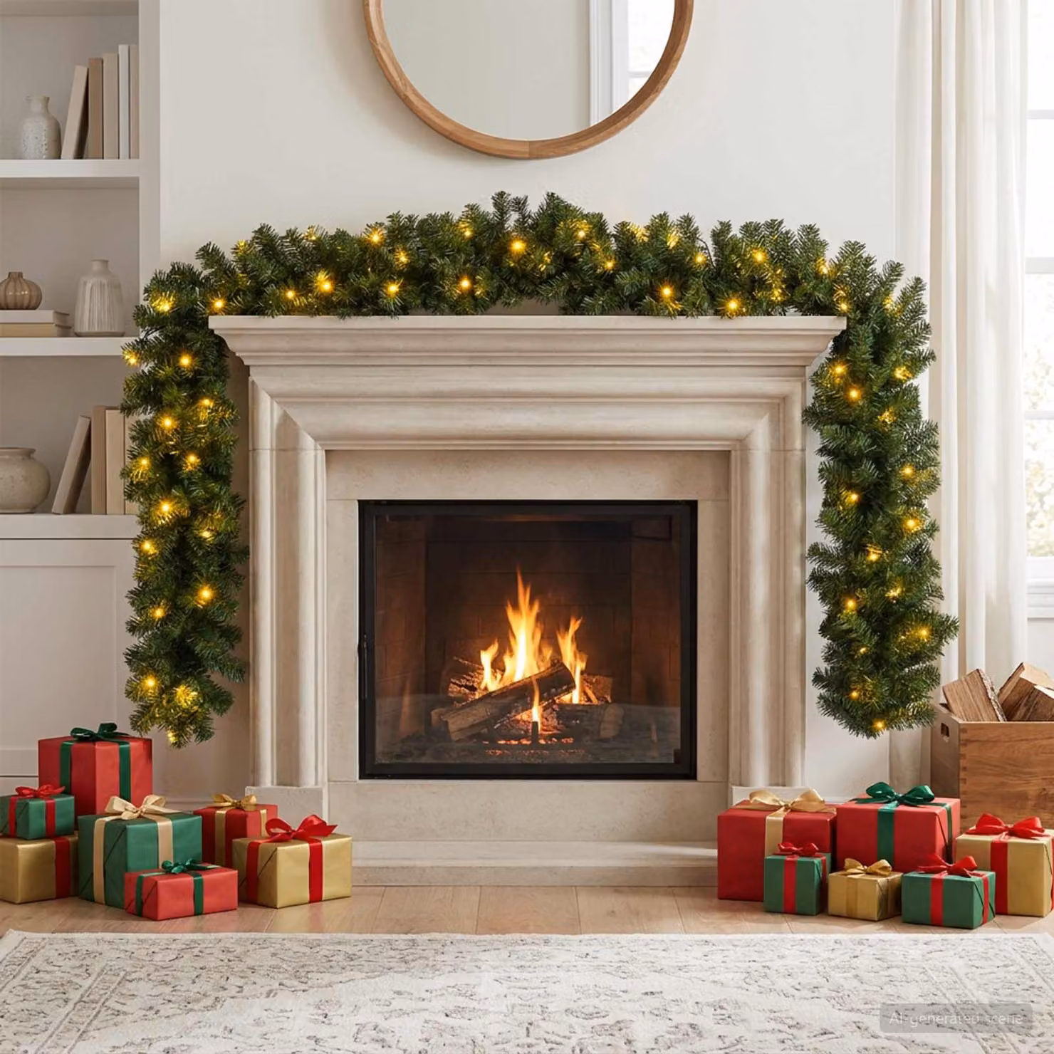 vidaXL Ghirlanda di Natale Verde 270 cm PVC 50 LED