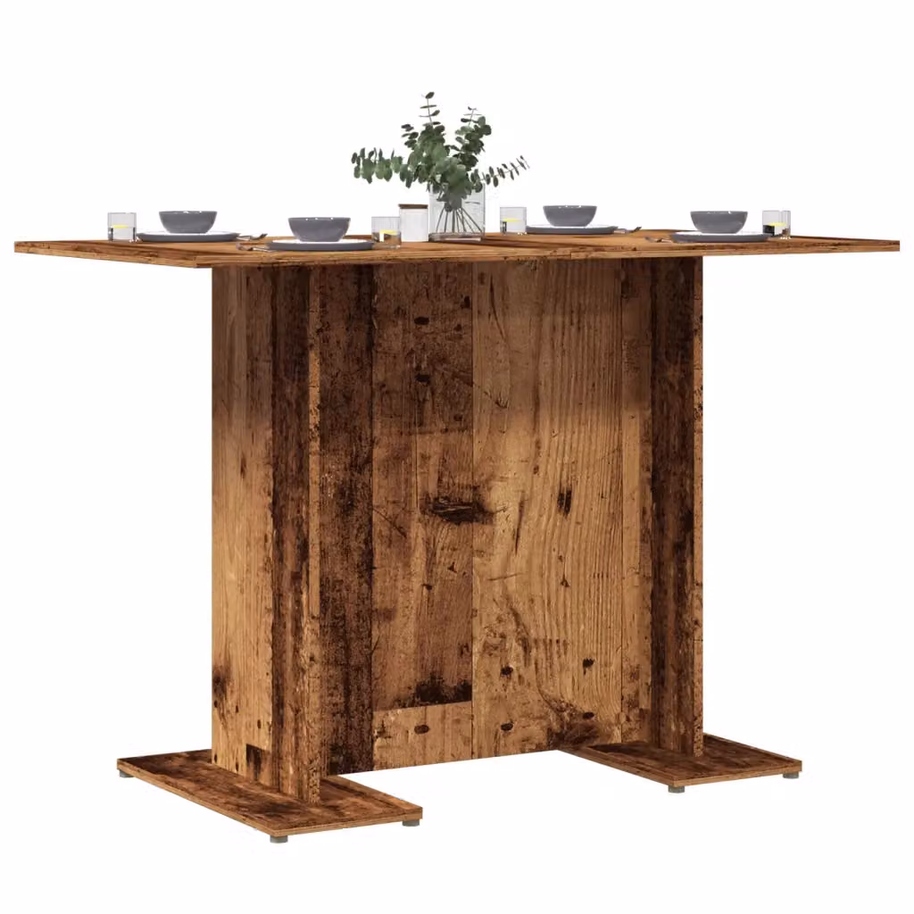 vidaXL Tavolo da Pranzo Rettangolare in Legno Composito Marrone L: 110 cm, P: 60 cm, H: 75 cm