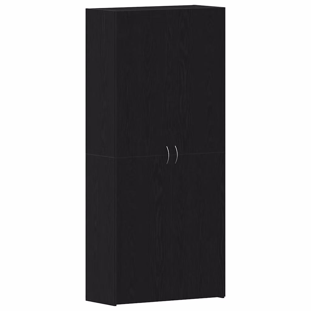 Mobile porta scarpe vidaXL in legno MDF nero con ante a battente L: 80 cm, P: 35.5 cm, H: 180 cm – 2
