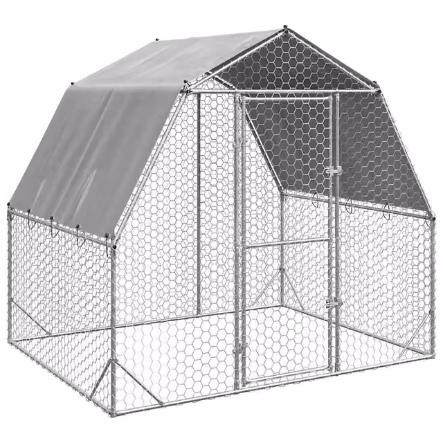 Recinto per polli con tetto in acciaio zincato CFW5287625 L: 2,5 m, P: 2 m, H: 2,25 m