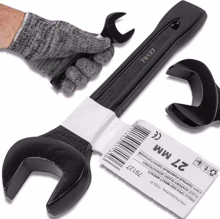 FORCEKRAFT Chiave a bocca piatta per tirare 27 mm 180 mm Cr-Mo