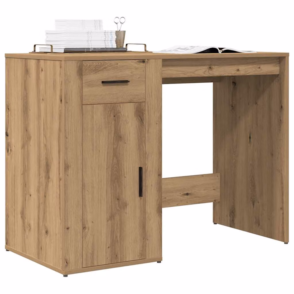 Scrivania moderna vidaXL in legno marrone L: 100 cm, P: 49 cm, H: 75 cm