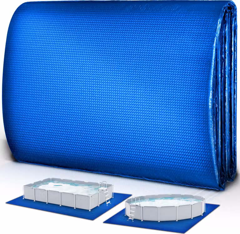 Telo per piscina Tillvex 488 x 488 cm - Telo protettivo per il fondo - Telo di protezione per il fondo della piscina - Pellicola protettiva per il fondo